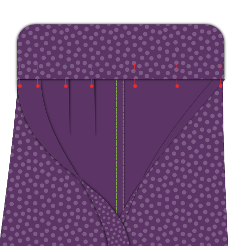 Pin cuff in place